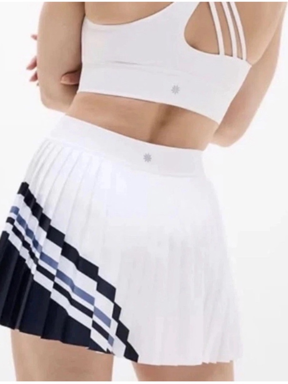 Athleta Match Point Pleated Colorblock Skort Sz L